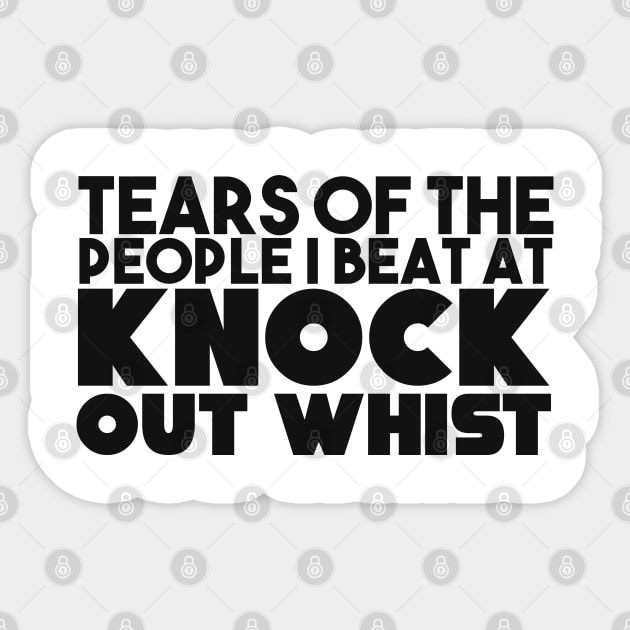 Knock out whist game. Perfect present for mother dad father friend him or her Sticker by SerenityByAlex